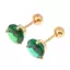 PNPIA- 1 Đôi Bông Tai Tragus Màu Xanh Lá Cây Tròn Nhỏ Stud Lobe Xuyên Sụn Stud Xoắn Trang Sức Cz Barbell Khuyên Tai