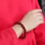 Siyuyan Cinnabar Pixiu Vòng Tay Vintage Thiết Kế Hạt Lắc Tay Quà Tặng Nam Nữ Bùa Hộ Mệnh Trang Sức Tự Nhiên Quyến Rũ Quà Tặng Khắc Vòng Tay VN