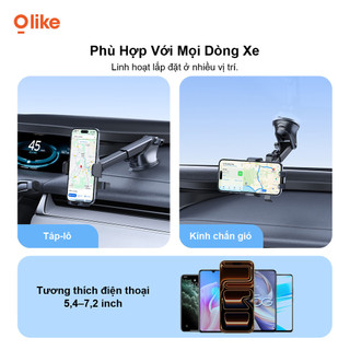 「 Giảm giá hấp dẫn 」 Olike HC30 Giá Đỡ Điện Thoại Ô Tô Đế Hút Chân Không, Xoay 360 Độ, Chống Rung Mạnh, Tự Động Khóa
