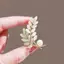 PNPIA- Sáng Bóng Opal Ngọc Trai Lúa Mì Tai Thổ Cẩm Phù Hợp Với Áo Chống Ánh Sáng Xòe Phụ Kiện Ánh Sáng Sang Trọng Huy Hiệu Pin Bule Trang Sức Tinh Tế