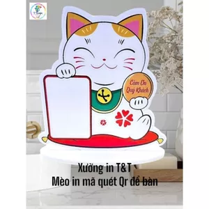 MÈO IN MÃ QR NGÂN HÀNG ĐỂ BÀN NHIỀU MẪU