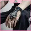 MYPANDA Steampunk Đầu Lâu Ngón Tay Da PU Vòng Tay Dành Cho Nam Gothic Màu Bạc Liên Kết Dây Chuyền Vòng Tay Lắc Tay Ro Halloween.