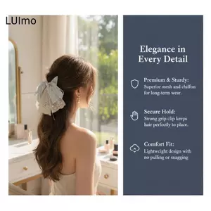 LUImo Chấm Bi Nơ Vuốt Tóc Ren Ngọt Ngào Lãng Mạn Kẹp Tóc Nhẹ Giữ Phụ Kiện Tóc Cho Tóc Mỏng Nữ Hàng Ngày Tập Hợp SBS