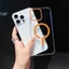 Dành Cho iPhone14promax Vỏ Điện Thoại Đá Trong Suốt Từ Tính PC Màu Kẹo Chống Sốc 16ProMax Túi Điện Thoại Trong Suốt