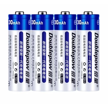 Bộ 4 pin tiểu sạc lại Doublepow công suất thực pin sạc aa pin sạc aaa pin tiểu pin đũa pin sạc