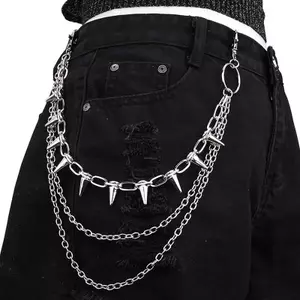 Punk Nelace, Đai đinh tán nhiều lớp Bule, Dây chuyền quần kim loại thời trang nam VN
