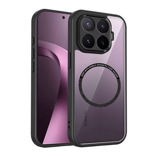 Vỏ Điện Thoại Trong Suốt Từ Tính Thích Hợp Cho Xiaomi Mi 17T 15T 14T 13T Pro Ốp Lưng Acrylic Khung Đen Cứng Silicon Ốp Lưng Chống Va Đập Mờ Ốp Lưng SRK-13