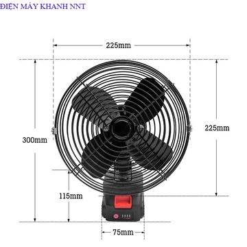 Quạt Pin Tích Điện MAKITA, Quạt Chạy Pin Tích Điện 8 Inch Để Bàn , Làm Mát Cực Nhanh, (quạt đen ) ĐIỆN MÁY KHANH NNT
