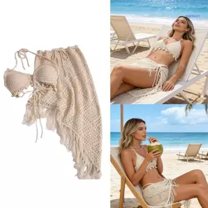 SUIT Cotton Thanh Lịch Bohemian Tankini Trang Phục Tính Năng Viền Buộc Và Dây Đeo Có Thể Điều Chỉnh Cho Nữ Đồ Bơi Thời Trang