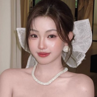 1 bộ bông tai ngọc trai thanh lịch, vòng cổ, bữa tiệc thời trang nữ, cô dâu cưới, váy cưới, phụ kiện, cảm giác cao cấp