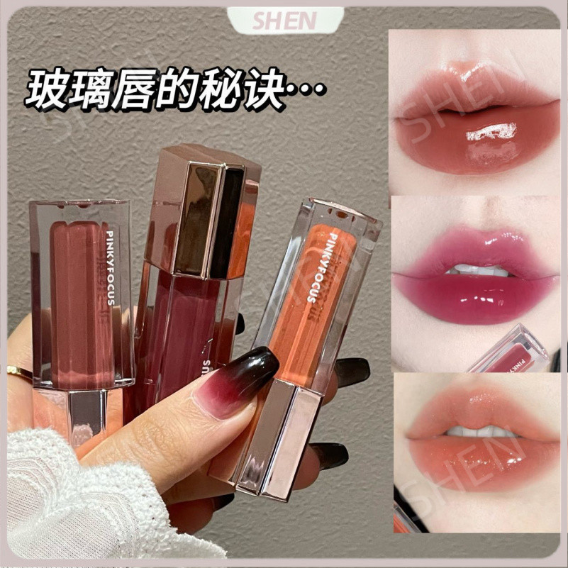 D.G Zhencai Ánh Sáng Mờ Son Bóng Dưỡng Ẩm Nước Bóng Gương Môi Glaze Thu Đông Dưỡng Ẩm Trang Điểm