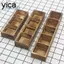 Hộp đựng túi trà YICA, Hộp lưu trữ nhiều ngăn bằng gỗ nguyên khối cổ điển tinh tế, Máy tính để bàn thực tế di động Sáng tạo Thùng lưu trữ cổ điển đơn giản