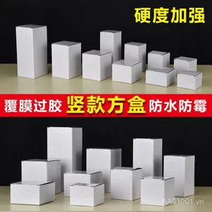 10cm Vuông Cực Cứng Nhiều Lớp Bao Bì Chống Thấm Nước Hộp Trắng Hộp Giấy Nhỏ E-Commercial Express Box IQL4