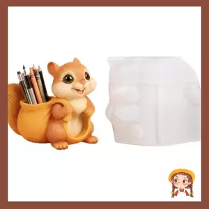 Khuôn trồng cây silicon hình con sóc Li Khuôn chậu hoa cho xi măng