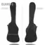 Guansfs Semme Đen Bass Túi Vải Oxford Đàn Guitar Điện Ốp Lưng Dây Đai Có Thể Điều Chỉnh Lớn Túi Khóa Kéo 47.2X15 2.4 Inch Với dày Xốp Cho