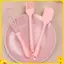 3 Cái / bộ Silicone Nướng Bộ Bánh Kem Thìa Cạp Nhà Bếp Hộ Gia Đình Trứng Đánh Thịt Nướng Dầu Bàn Chải Tiện Ích Đồ Dùng Nhà Bếp