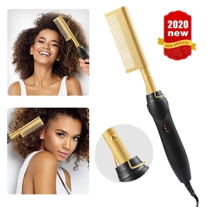 Lược uốn điện Máy uốn tóc hai trong một Thiết bị điện Uốn thẳng Lược đồng công dụng kép Uốn thẳng