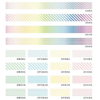 🌸 Washi tape bản to họa tiết đơn giản: sọc, gạch ngang, chấm bi, caro 💕✨ Bán lẻ từng cuộn