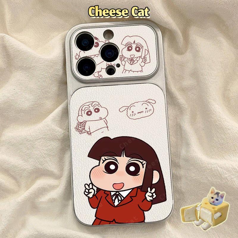 Ốp điện thoại hoạt hình cặp đôi chụp ảnh cho iPhone 13 14 15 Plus 16 17 Pro Max XR Xs Max 11 12 Pro Da bảo vệ