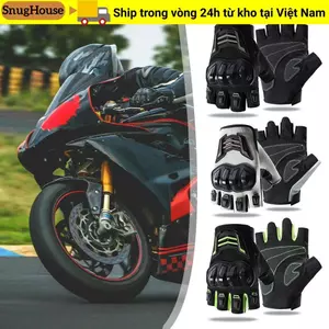 SNUGHOUSE 1 Đôi Găng Tay Đi Xe Đạp, Găng Tay Xe Máy Nửa Ngón Chống Rơi, Găng Tay Lái Xe Thoáng Khí Chống Trơn Trượt Có Thể Điều Chỉnh Cho Nam Nữ