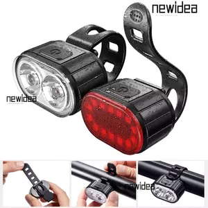 NEWIDEA Đèn trước/sau xe đạp LED sạc lại, siêu sáng, di động, độ sáng cao