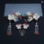 H216 Handmade Lily Of The Valley Kẹp Tóc Hợp Kim Men Phong Cách Vintage