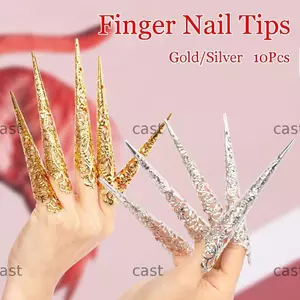 CAST 10 Chiếc Móng Tay Giả Tinh Tế Khiêu Vũ Chống Đỡ Bụng Khiêu Vũ Móng Tay Giả