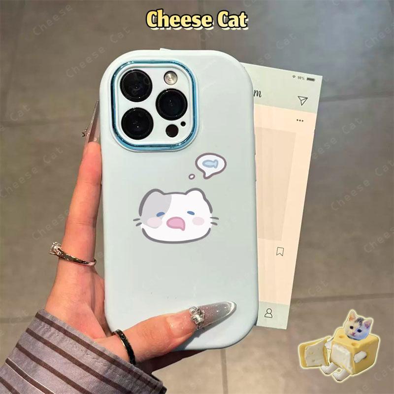 Ốp Điện Thoại Mèo Tham Lam Dễ Thương Có Dây Buộc Cho iPhone 15 14 13 12 11 16 17 Pro Max Xs Max XR 7 8 Plus