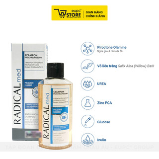 Dầu Gội Giảm Gàu Radical Med 100ml Làm Sạch Tóc & Da Đầu, Giảm Mẩn Đỏ Và Khô Da Do Gàu EUPC STORE