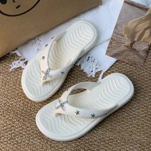 Phong Cách Mới Sáng Bóng Tất Cả Trận Đấu Flip-Flops Nữ Mùa Hè Nhà Đi Mưa Thời Trang Đi Biển Dopamine Dép Sli