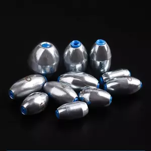 PYCOU 20 Chiếc Chìm Câu Cá, 3g / 4g / 5g / 6g / 7g / 8g / 9g / 10g Cá Chép Câu Cá Trọng Lượng Chìm, Trọng Lượng Chì Hợp Kim Thép carbon Chất Liệu Câu Cá Trượt Bắn Chìm Dụng Cụ Câu Cá