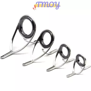 TMOY 4 Cái / bộ Câu Chuyện Câu Cá Thép Không Gỉ Bộ Dụng Cụ Sửa Chữa Cần Câu Hướng Dẫn Vòng Đầu Câu Cá Vòng Tròn Vòng Tròn Hướng Dẫn Mắt Vòng Dây TMOY
