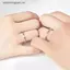 Bộ Nhẫn Cặp Đôi Thời Trang VFZ Màu Bạc Đơn Giản Mở Đầu Có Thể Điều Chỉnh Nhẫn Ngón Tay Ánh Sáng Trang Sức Sang Trọng Cho Nữ Nam Quà Tặng Kỷ Niệm OTE