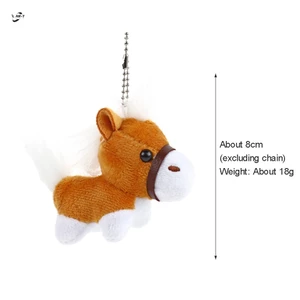 Đồ chơi nhồi bông móc khóa ngựa sang trọng - Búp bê mềm cho sinh nhật túi đi học