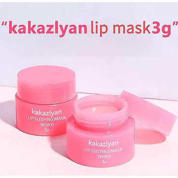 Kakaziyan Mặt nạ ngủ 3g, son dưỡng ẩm, tẩy trắng, chăm sóc môi ban đêm
