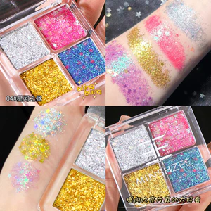 Bảng phấn mắt bốn màu-Pink Màu đất nâu, Nhấp nháy ngọc trai mờ, Mini cầm tay, Trang điểm hàng ngày / sân khấu phổ thông