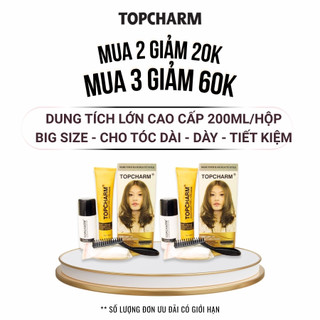 [CAO CẤP] Thuốc nhuộm tóc  ĐỎ ÁNH TÍM không tẩy tóc, tặng kèm gói dưỡng và bộ dụng cụ tại nhà TOPCHARM-CHAMIS