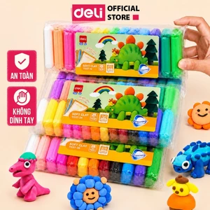 Set Đất Nặn Soft Clay Deli 36 Màu – Đất Sét Nặn Mềm An Toàn Cho Trẻ Em Thỏa Sức Sáng Tạo