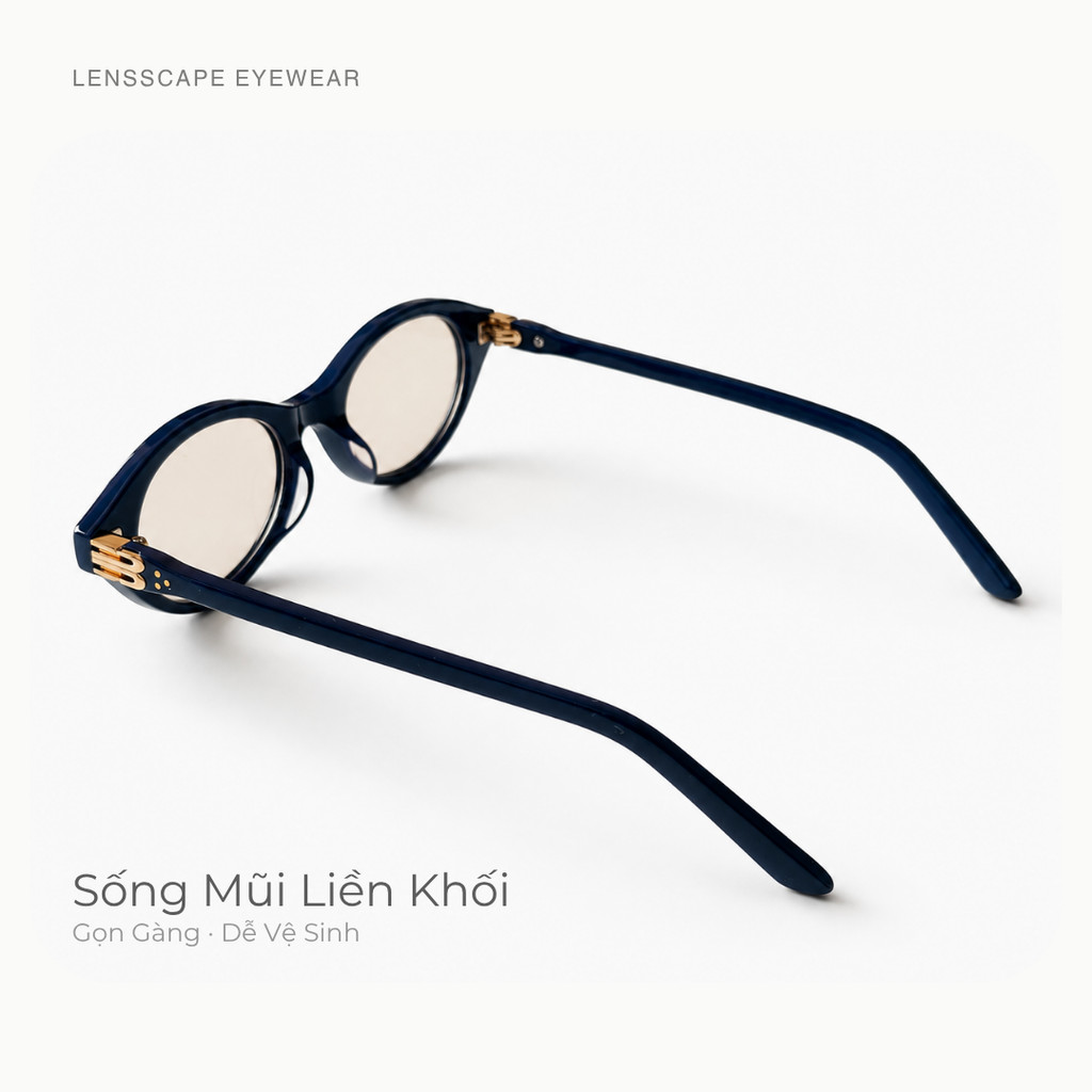 Kính mát nữ dáng oval gọng acetate UV400 dùng ban ngày