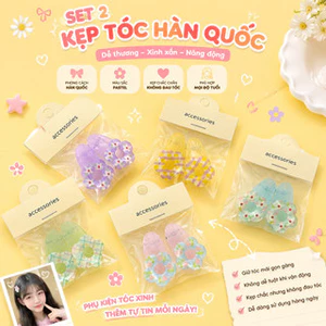 Set Kẹp Tóc Dễ Thương K248 Kẹp Mái Hàn Quốc Kawaii Ulzzang Màu Pastel