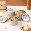 Cod thép không gỉ hấp trứng bát có nắp đậy Set container thực phẩm cho nhà bếp Bộ đồ ăn