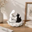 Tượng Cô Gái Và Mèo DONOVANQQ, Đồ Trang Trí Để Bàn Dễ Thương Sáng Tạo, Trang Trí Ngộ nghĩnh 3D In Hình Mèo Cảm Ứng Tư Thế Văn Phòng
