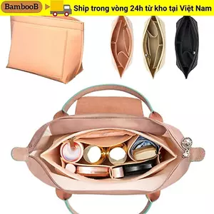Túi xách BAMBOOB Túi chèn, Túi hỗ trợ Túi lót ví dung tích lớn, Tổ chức lưu trữ nỉ Túi đựng di động
