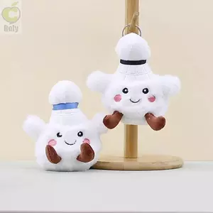 Mặt dây chuyền loại bóng ROLY, Biểu hiện khuôn mặt cười Cầu lông Bóng chày Đồ chơi sang trọng, Sáng tạo với móc khóa chân Quà tặng sinh nhật