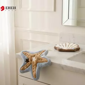 Khăn tay mềm hình sao biển Thiết kế treo siêu thấm Chất liệu sợi nhỏ cho nhà bếp và phòng tắm Sử dụng tiện lợi VN