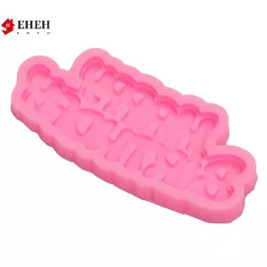 DIY Chúc Mừng Sinh Nhật Hình Sugarcraft Khuôn Silicon Dụng Cụ Trang Trí Bánh VN