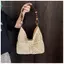 BeautifulHomeA Tay Cầm Dệt Rơm Móc Hobo Túi Tay Cầm Hạt Gỗ Thiết Kế Rỗng Cho Mùa Hè Bãi Biển Đảng Quà Tặng Cho Cô ấy VN
