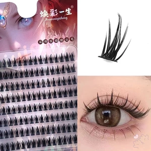Wispy Devil Elf Lash Cụm 9-13mm C Curl Lông mi giả màu đen tự nhiên
