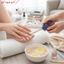 Kéo tay cầm dài AFTEROF, Kéo thủ công thiết kế tiện dụng bằng thép không gỉ, Kéo da chết Tay cầm dài Bent Tip Blue Kéo chuyên nghiệp Điều trị làm đẹp