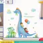 Decal dán tường cho bé, Tranh dán tường khủng long bóng bay, trang trí phòng ngủ cho bé